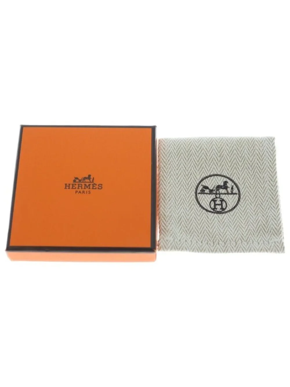 Hermes Olympe PM Ear Cuff Pink Gold Navy Earrings